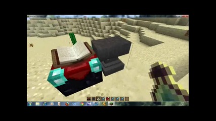Minecraft Поредица в село Епизод 2 - Много хубав меч и чупене на обсидиян с дървена кирка :d