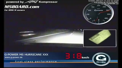 359 km/h по аутобан с G - Power M5 !!!