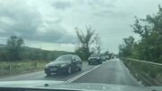 Верижна катастрофа край Кресна, движението е затруднено