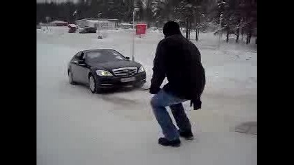 Mercedes S500l 4matic Ice Hill Climb