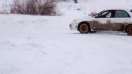 Subaru Wrx Sti Snow Fun