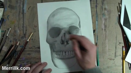 Как да нарисуваме череп стъпка по стъпка