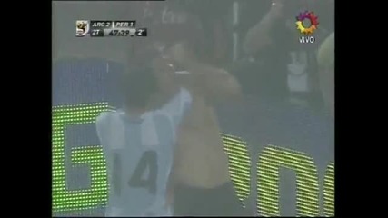 Argentina 2 - Peru 1, гол в 93 минута на Мартин Палермо