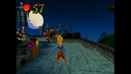 Crash Bandicoot 3 - Level 10 Midnight Run - Crystal + Box Gem 