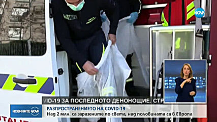 Над 2 млн. са заразени с COVID-19 по света, над половината са в Европа
