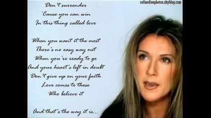 Celine Dion - Thats The Way It Is Instrumental 