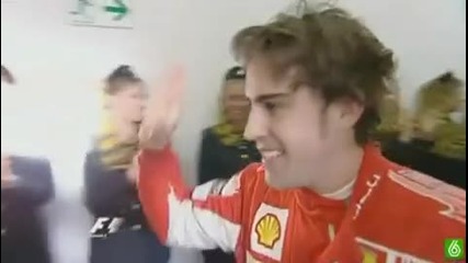 Fernando Alonso победител в G.p на Бахрейн с Ферари 14.03.2010 