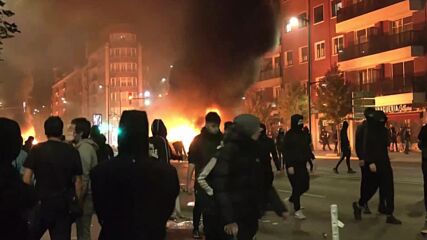 Арести след безредици и грабежи по време на протест в Билбао