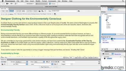 Applying visual properties 