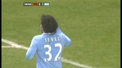 Wolves - 0 - 3 - Man - City - Tevez 