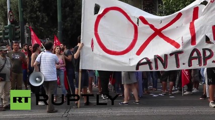 Гърция: Протестиращите агитират гражданите да гласуват с 'не' на референдума на 5 юли