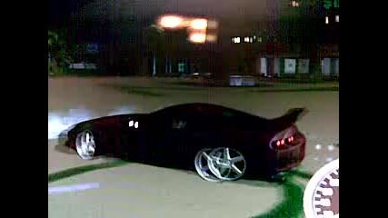 camaro and toyota supra burnout