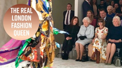 The Queen makes a splash front row at Fashion Week