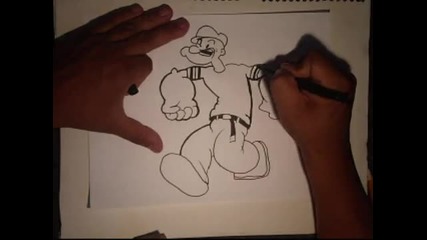 How to Drawing - Gangsta Popeye (попай гангстер) 