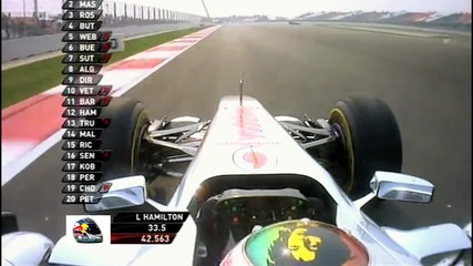 F1 Гран при на Индия 2011 - Lewis Hamilton [onboard][hd]