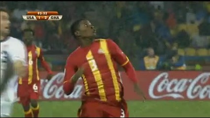 World Cup Сащ 1 - 2 Гана гол Gyan 