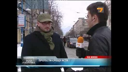 Протести срещу Аcta - Tv7