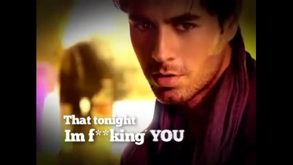 Enrique Iglesias - tonight F**kin You) Lyric Video - [feat. Ludacris]