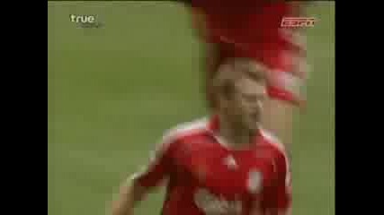 2006 - Super goal by John Arne Riise - Chelsea vs Liverpool