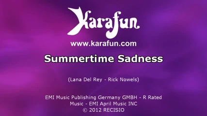 Lana Del Rey - Summertime Sadness (караоке)