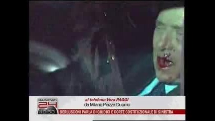 разбиха устата на Силвио Берлускони в Милано 