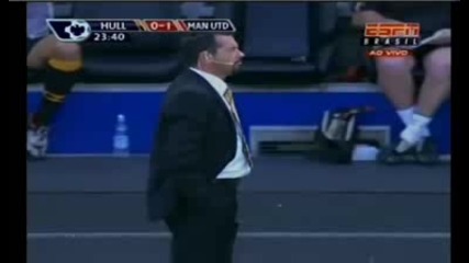 Страшен гол на Гибсън (hull 0 - 1 Man United)