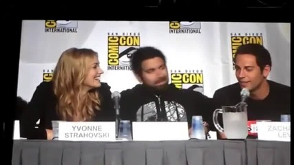 Zachary Levi & Yvonne Strahovski at Comic Con 2010