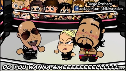 Wwe Анимациа - Rusev and Lana Meet The Rock ( Chibi Wrestlers | Wwe Animation)