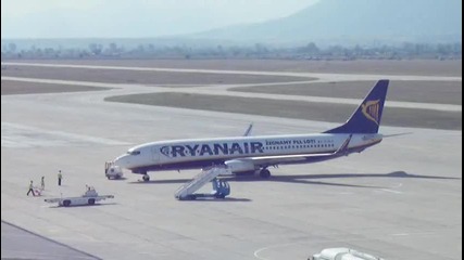 Boeing 737-8as на нискотарифната Ryanair в Plovdivairport from Bergamo