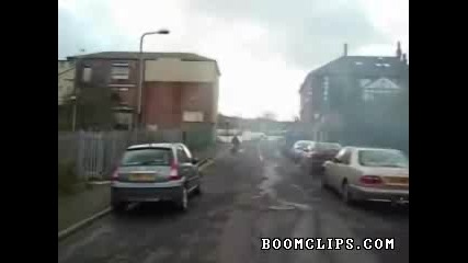 Жесток бърнаут на хонда !! 