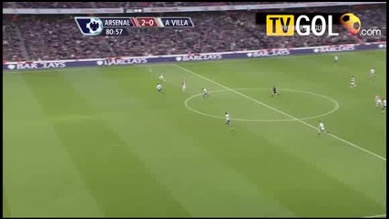 арсенал - астън вила отново фабрегас вкара за 2 - 0