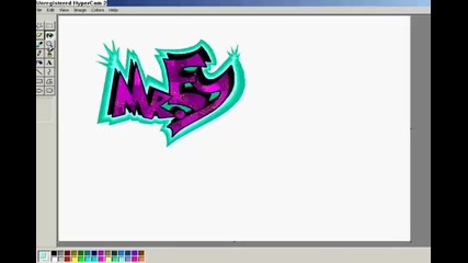 Mr. Ey graffiti in Microsoft Paint 