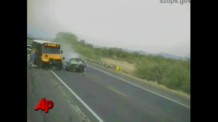 Raw Video_ Car Hits School Bus Head-on - Youtube 2012 Hq
