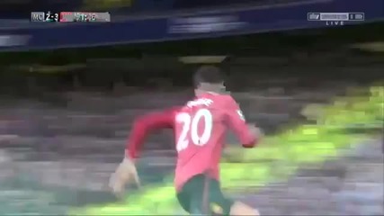 Man City 2-3 Man Utd All Goals Highlights Robin Van Persie Goal Amazing Free Kick 9.12.2012 - www.ug