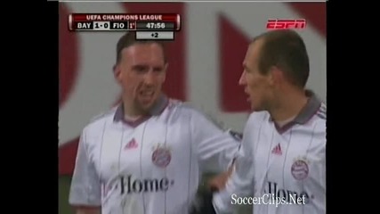 Bayern Munich - Fiorentina - Гол на Robben от дузпа |hd| 