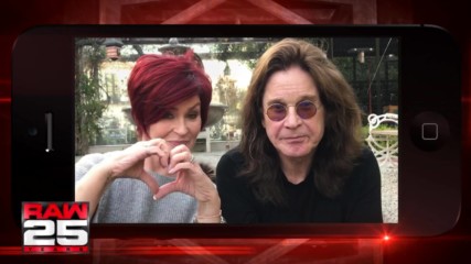 Sharon and Ozzy Osbourne got two words for WWE in honor of Raw 25
