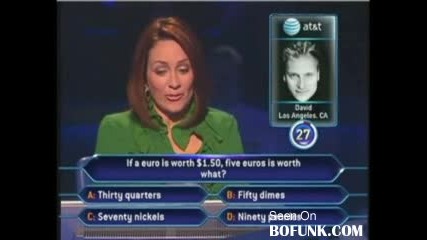 Tv Star Flunks 2nd Grade Math Question On Millionaire