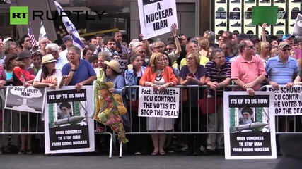 Pro-Israel Protesters March Against Iran Nuclear Deal in NYC