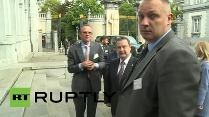 Belgium: Officials arrive for Council of Europe's Committee of Ministers in Brussels