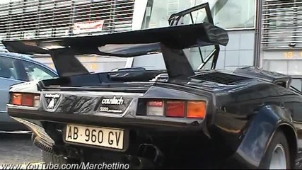 Lamborghini Countach Sport Exhaust Start and Rev