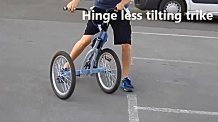 Безшарнирна самонаклоняваща се триколка No More Any Hinges In Patented Frame Of Self Tilting Trike