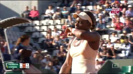 Roland Garros 3r 2015 Стивенс - Пиронкова