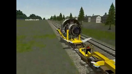 Extreme rocket train crash, 1200km h 