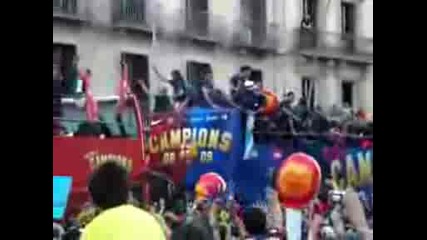 Barcelona Campeon - 2009 - Rua por Plaza Catalalunya