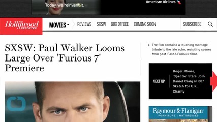 Paul Walker Looms Large Over 'Furious 7' Premiere at SXSW