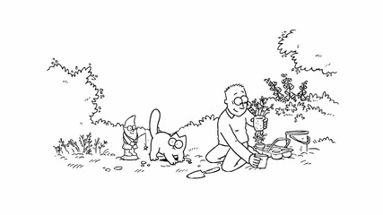 Simon's Cat - Flower Bed / Котката на Саймън - Цветната леха (2о13)