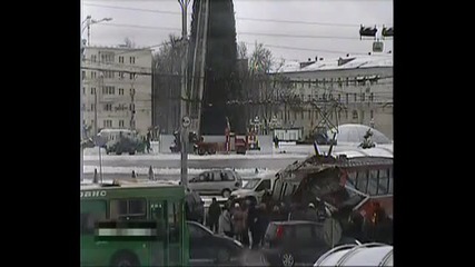 Катастрофа между трамвай и автобус