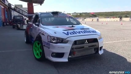 600hp Rwd Lancer Evo X Huge Anti-lag Sounds & Drifting