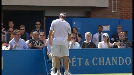 David Nalbandian angrily kicks Linesman in Queens Final [17_6_12] - Bbc One (original Video)