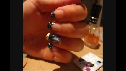 Badtz Maru nail art Tutorial (hello kitty series #1) 